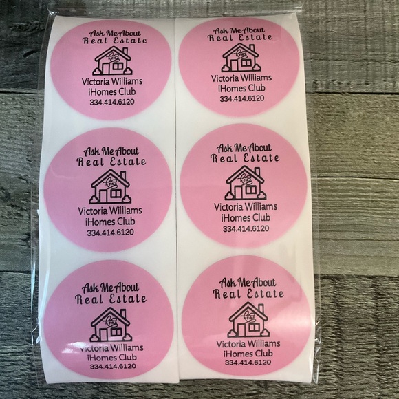 100 Custom Real Estate Stickers - Picture 1 of 8